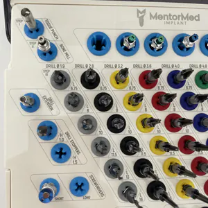 Trusă de protetică pe implant, cu componente colorate